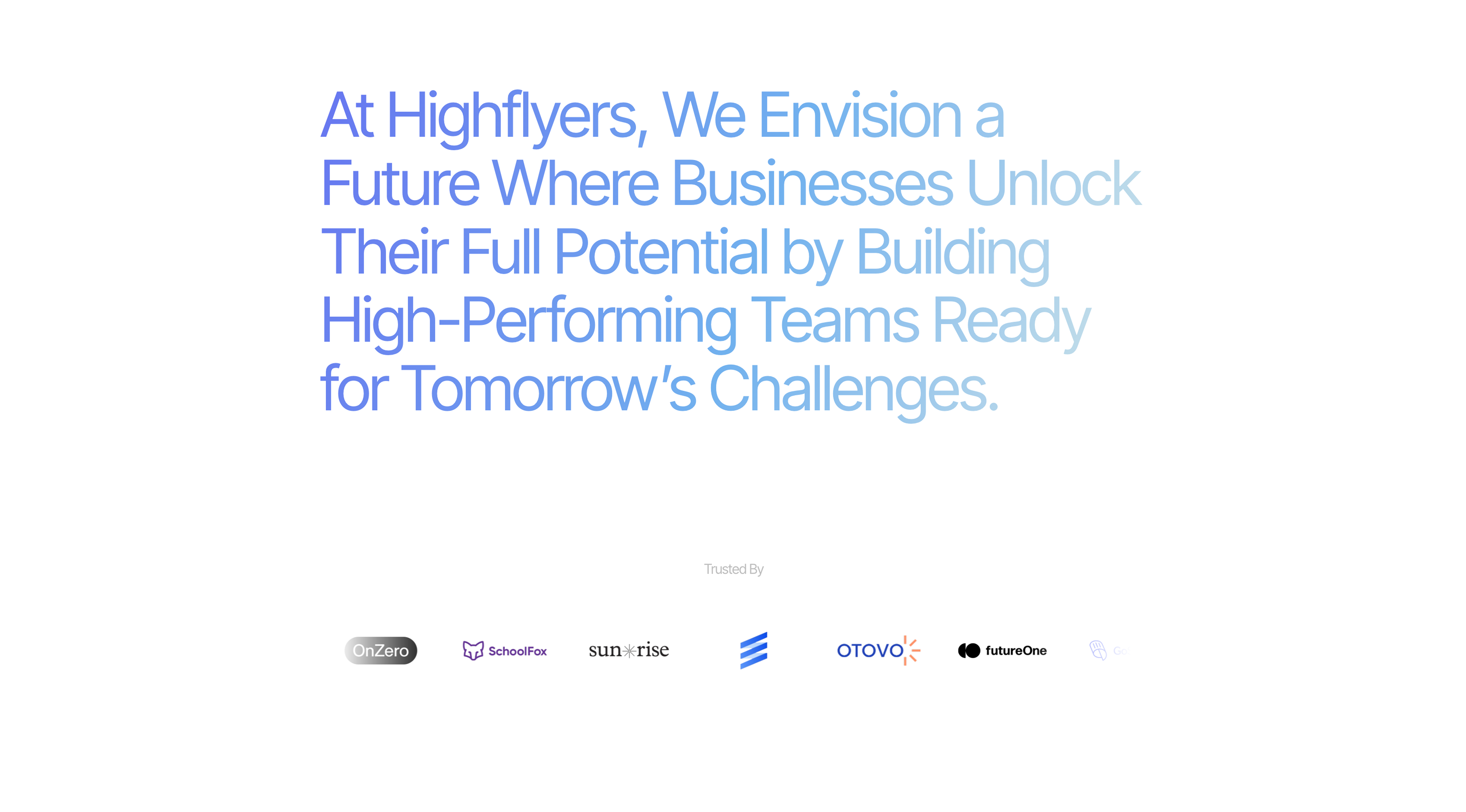 Highflyers platform interface